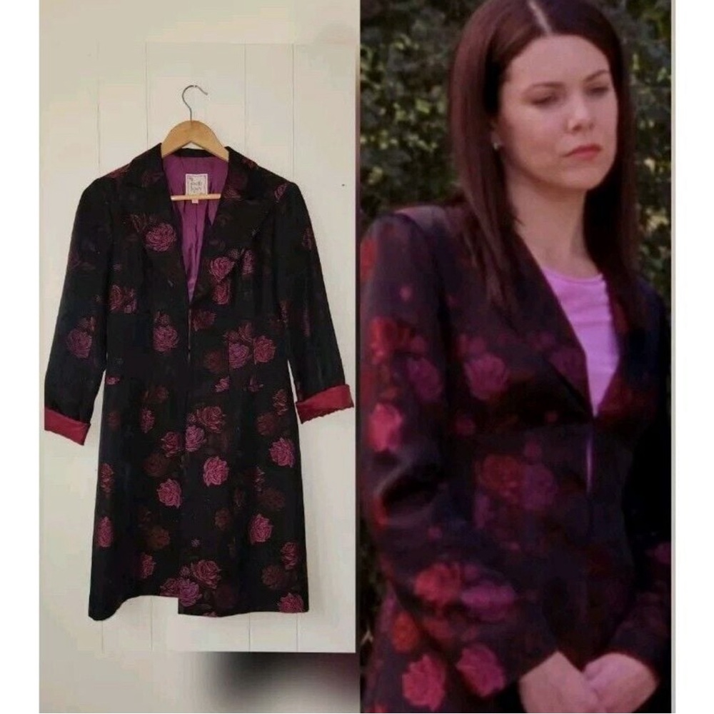 Floral Black and Pink Women's Coat ASO Lorelai Gilmore